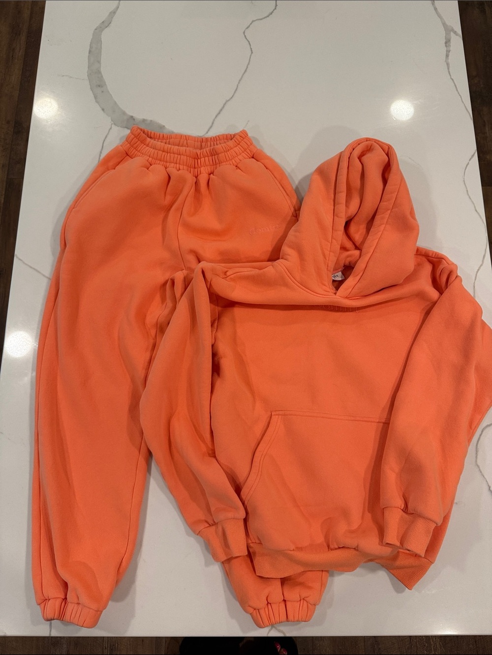 Comfrt coral Hooded Sweatshirt and Jogger Set